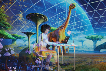 Dreamscape Learn allows students to explore and solve novel problems as scientists in a virtual world. Image credit: Jeff Newton