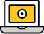 video on laptop icon